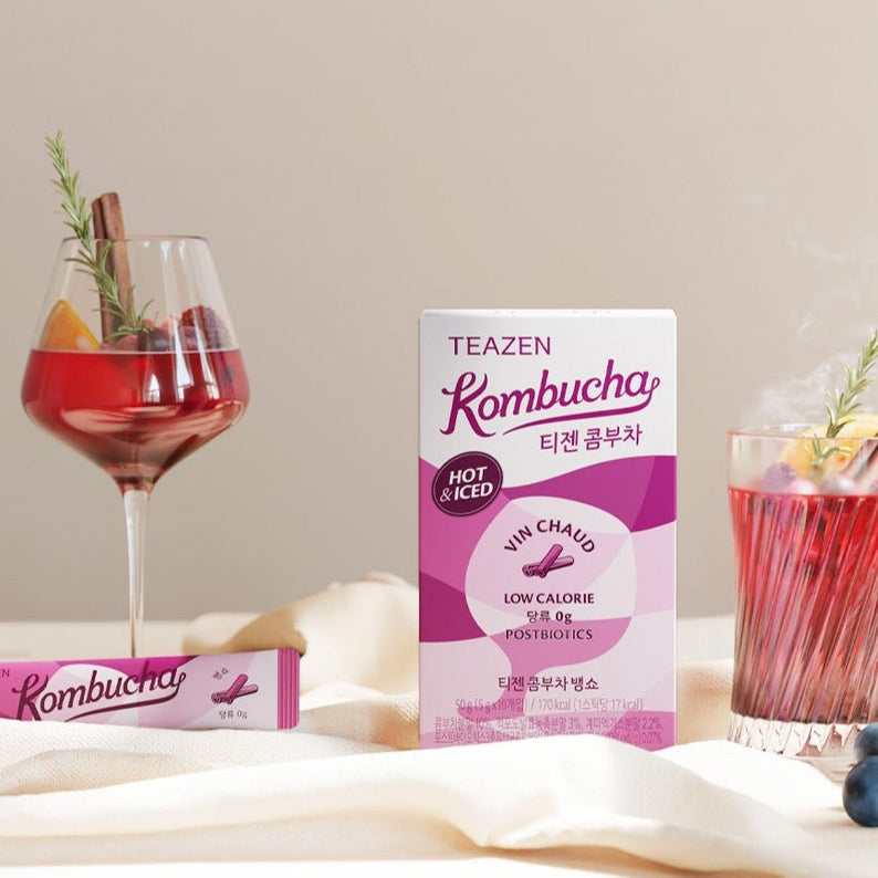 TEAZEN Kombucha Vin Chaud 10 Sticks disponible sur Ma petite Coree, ton Eshop 100% K-beauty en direct de Seoul