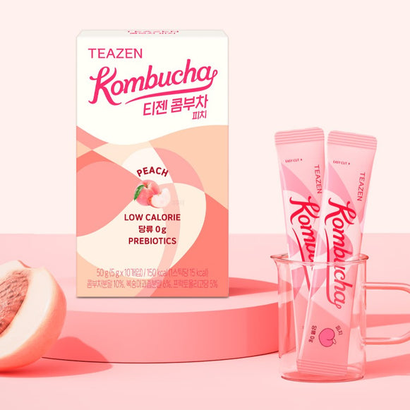 TEAZEN  Kombucha Peach 10 Sticks