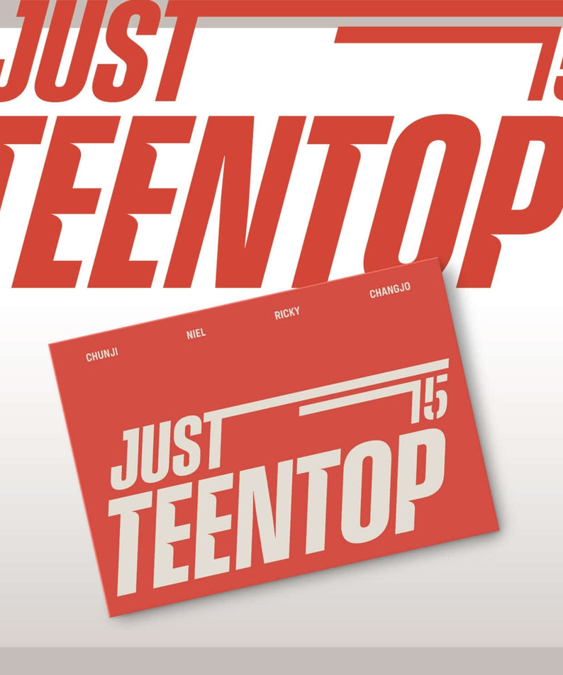 TEEN TOP - [Just 15, Just Teen Top] (MINI SLEEVE ver.) (POCAALBUM) - Album Kpop, pochette rouge, visuel Just TEEN TOP