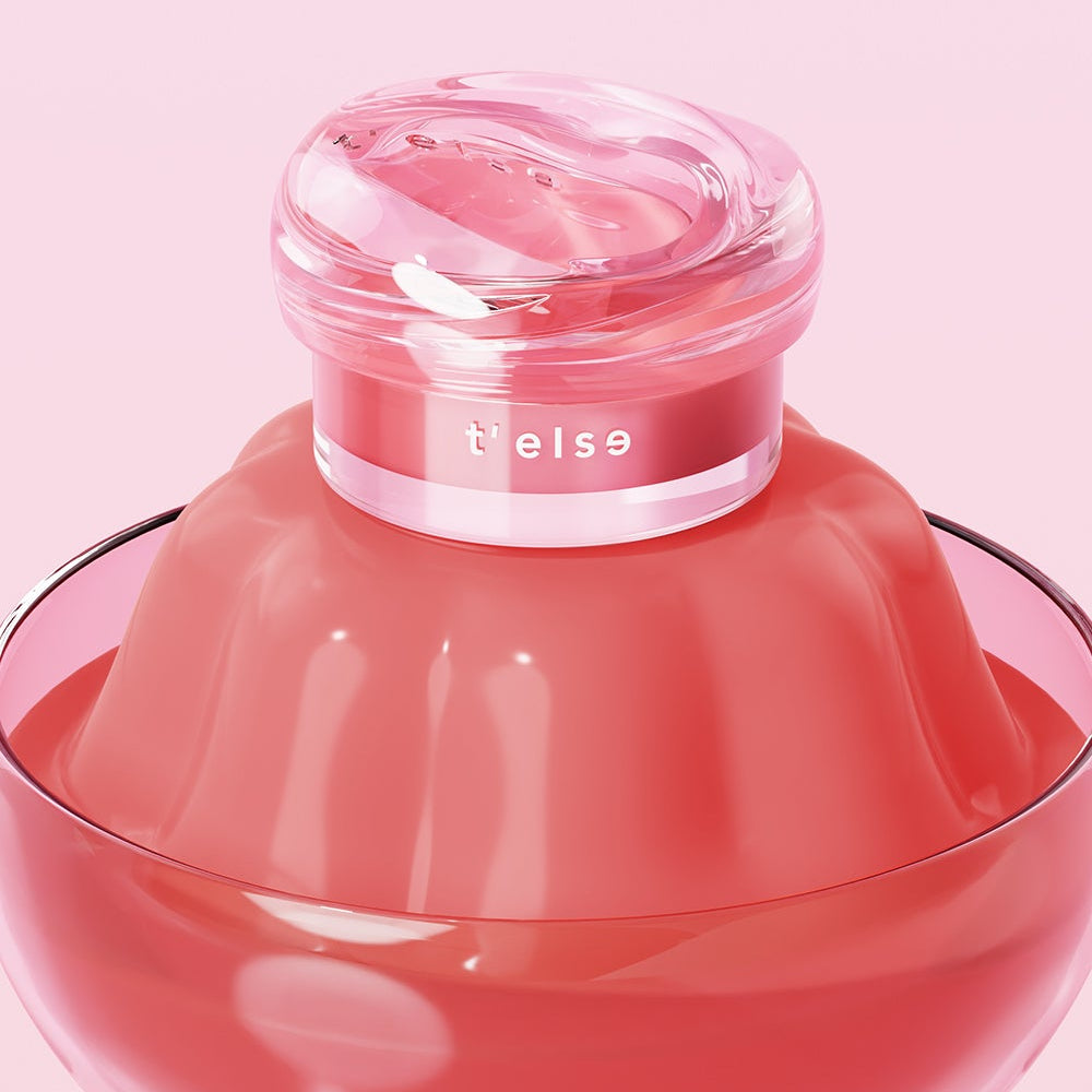 T'ELSE Plumping Glow Jelly Pot 9g de la marque T'ELSE, pot rose brillant en studio sur fond clair