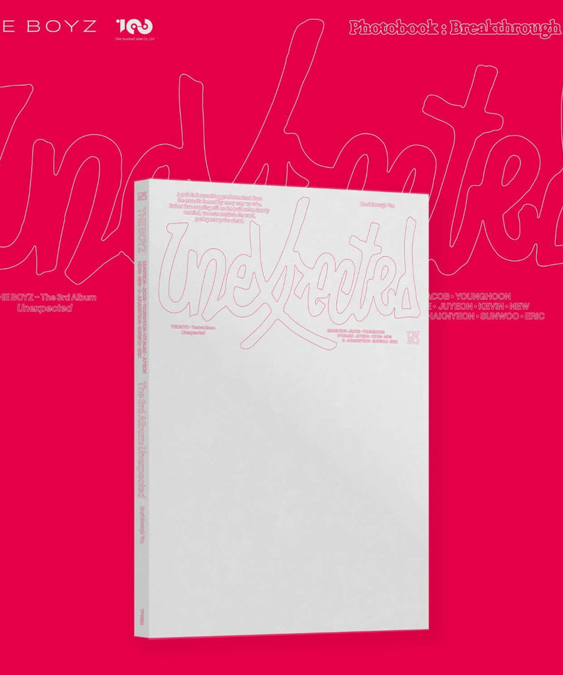 THE BOYZ - The 3rd Album [Unexpected] (Photobook : Breakthrough ver.) - Album Kpop, photobook sur fond rose