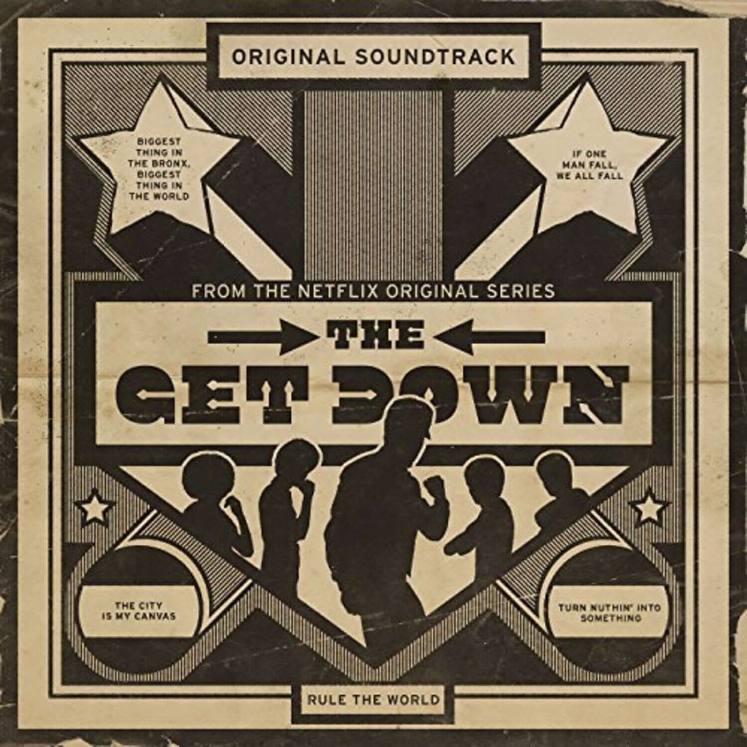 THE GET DOWN - O.S.T. (TO THE NETFLIX ORIGINAL SERIES) [2CD] - Album Kpop : jaquette vinyle style rétro, danse et musique