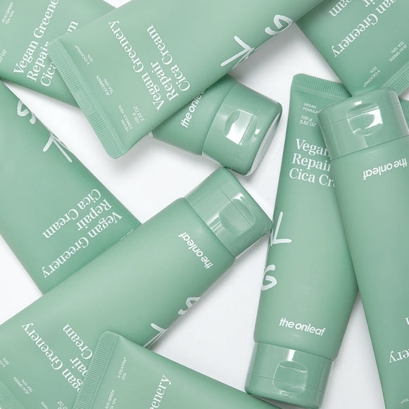 THE ONLEAF Vegan Greenery Repair Cica Cream 100ml disponible sur Ma petite Coree, ton Eshop 100% K-beauty en direct de Seoul
