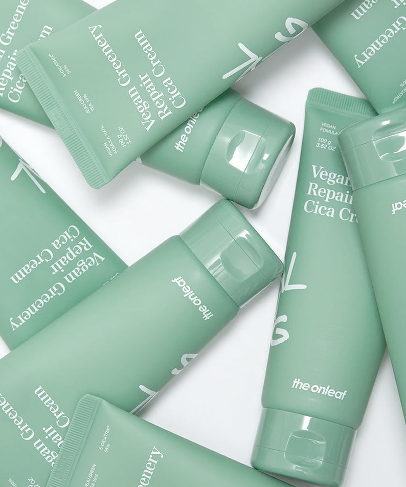 THE ONLEAF Vegan Greenery Repair Cica Cream 100ml disponible sur Ma petite Coree, ton Eshop 100% K-beauty en direct de Seoul