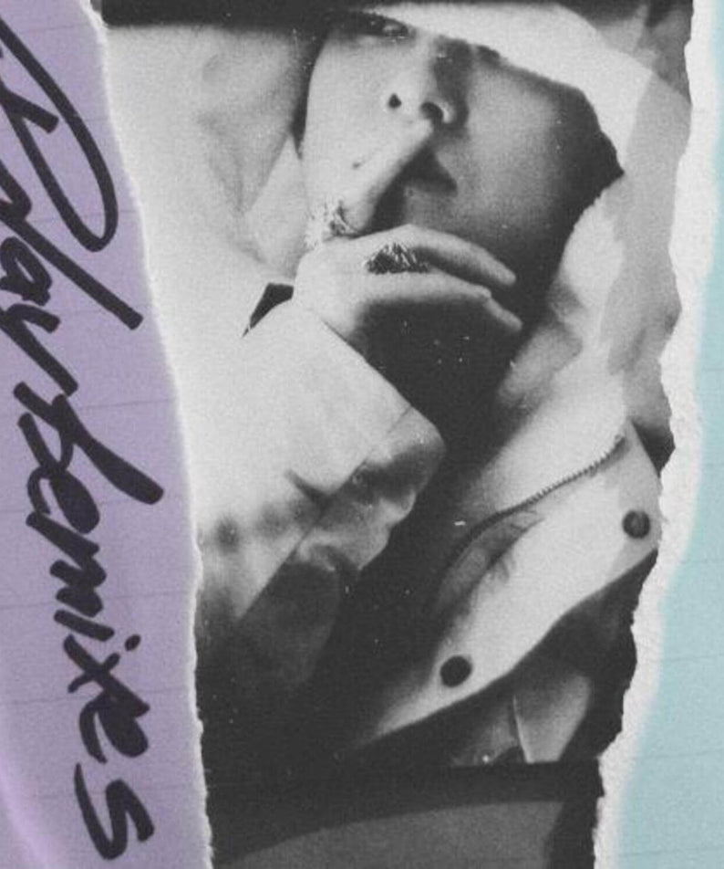 THE QUIETT - [Q DAY REMIXES] - Album Kpop, visuel monochrome du groupe THE QUIETT dans une ambiance vintage