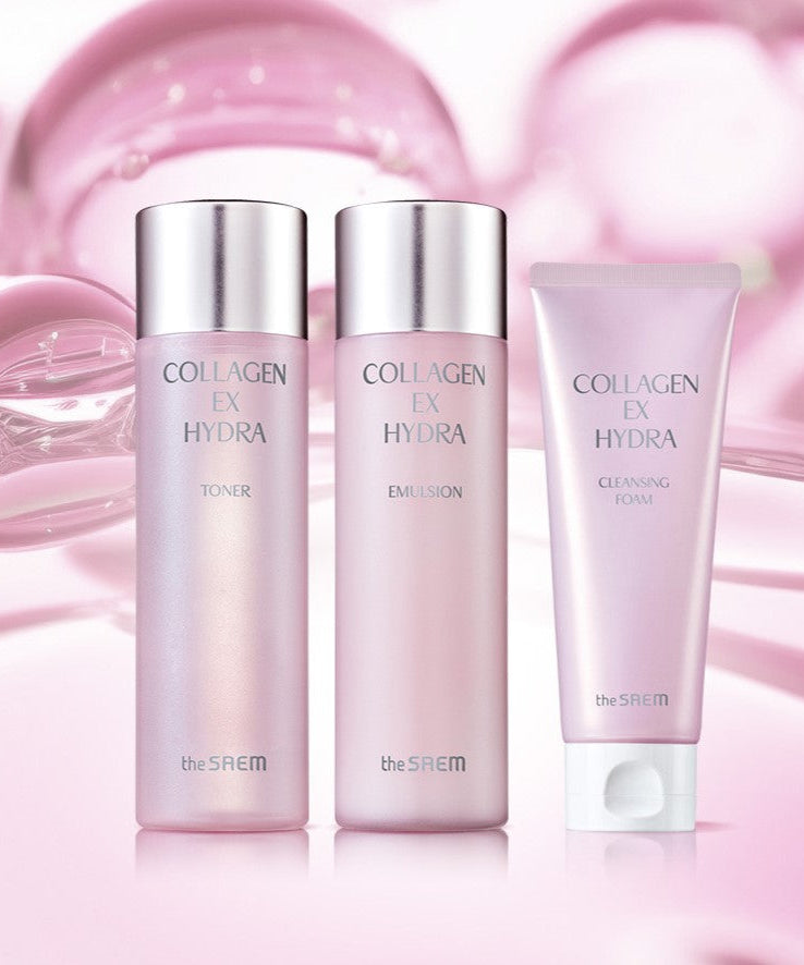 THE SAEM Collagen EX Hydra Skincare 3 Set (Toner+Emulsion+Foam) disponible sur Ma petite Coree, ton Eshop 100% K-beauty en direct de Seoul