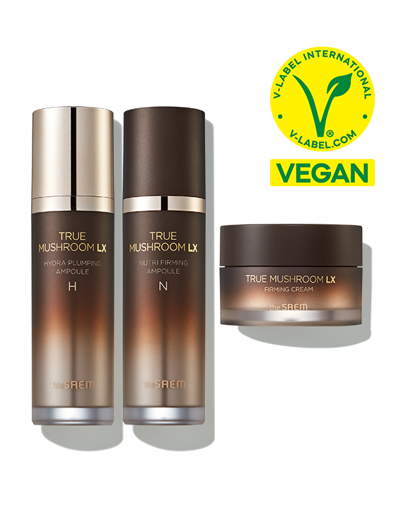 THE SAEM True Mushroom LX Firming Pro Ampoule Set (2xAmpoule+Cream) disponible sur Ma petite Coree, ton Eshop 100% K-beauty en direct de Seoul