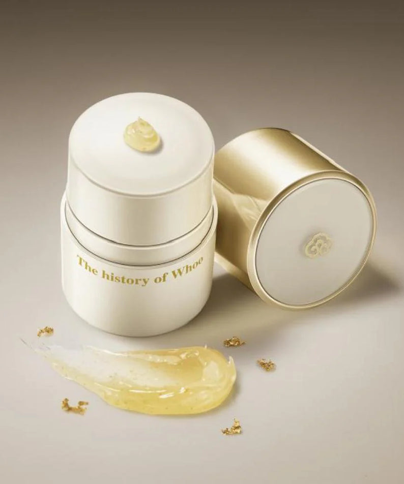 Image du produit THE WHOO Royal Essential Golden Lip Serine 15ml avec son emballage de luxe doré.