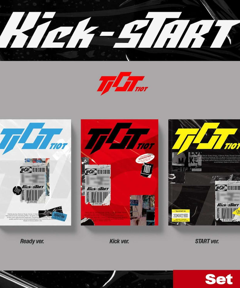 TIOT - [Kick-START] (Photobook Ver.) (Set) - Album Kpop avec coffret complet et 3 photobooks, visuel Kick-Start.