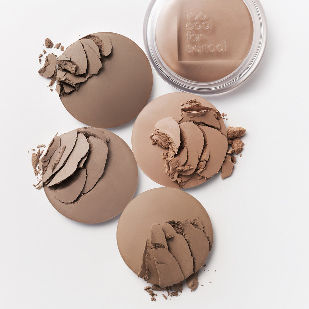 TOO COOL FOR SCHOOL Veiled Contour, maquillage effet voile sur palette, poudres beige-brun sur fond clair