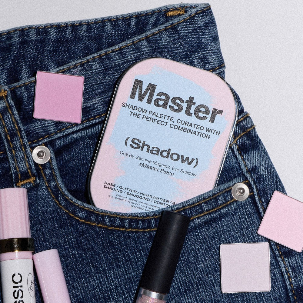 TOOQ Master Piece Face Shadow Palette, palette visage de la marque TOOQ sur jeans, maquillage Master Piece (Shadow)