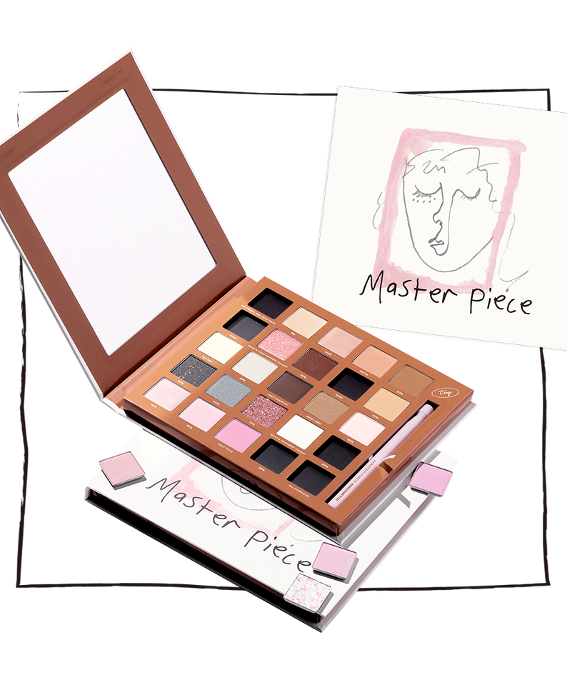 Palette de maquillage TOOQ One by Genuine Magnetic Shadow 25-Color avec 25 nuances magnifiques et pigments intenses.