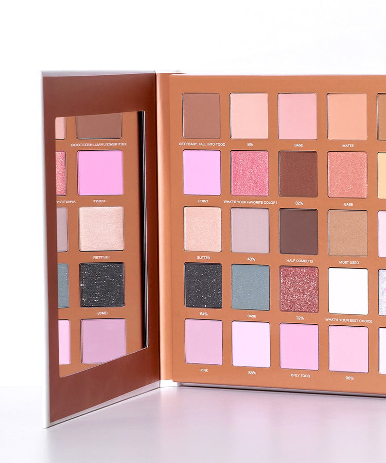 Palette de maquillage TOOQ One by Genuine Magnetic Shadow 25-Color Palette avec miroir, couleurs éclatantes.