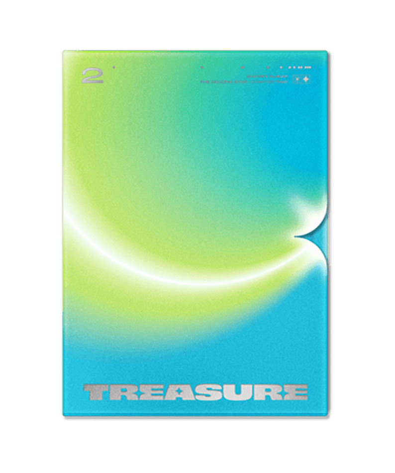 TREASURE - 2nd MINI ALBUM [THE SECOND STEP : CHAPTER TWO] (PHOTOBOOK ver.) (LIGHT GREEN ver.) : jaquette vert/bleu