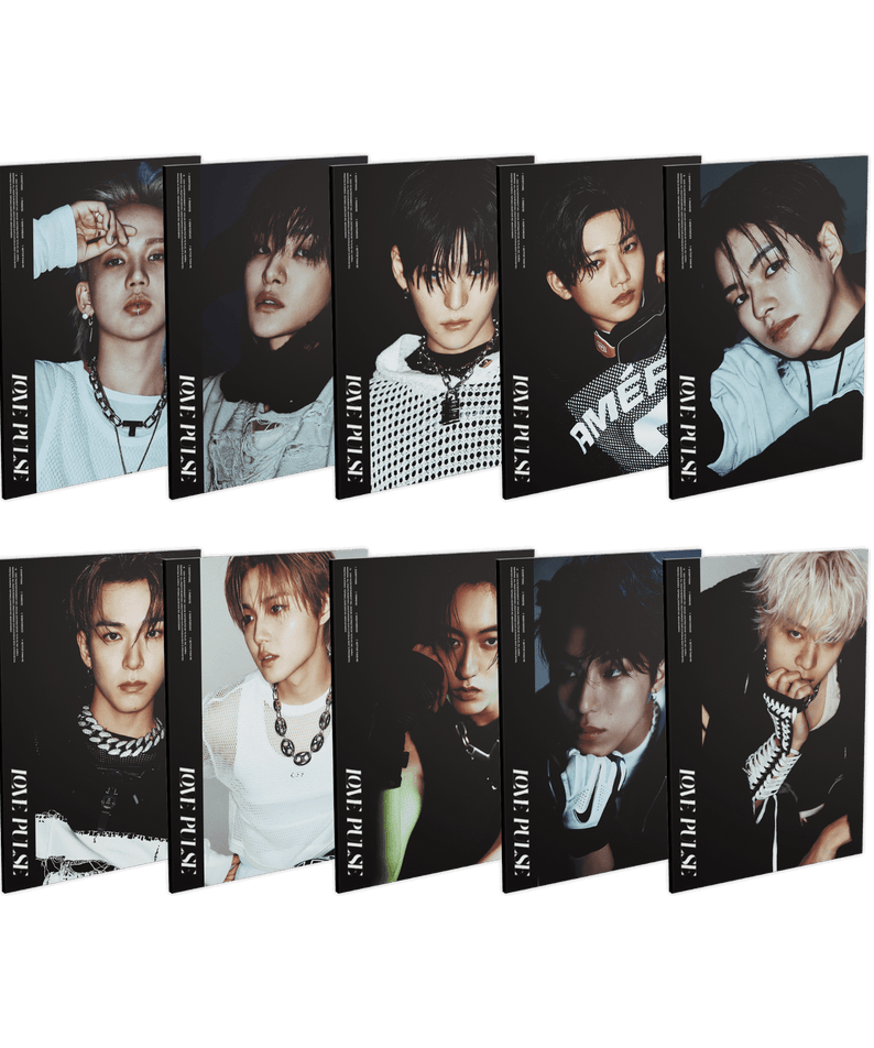 TREASURE - 3rd MINI ALBUM [LOVE PULSE] (SPORTY VER.) - Album Kpop : pochette et photos sportives sur fond noir