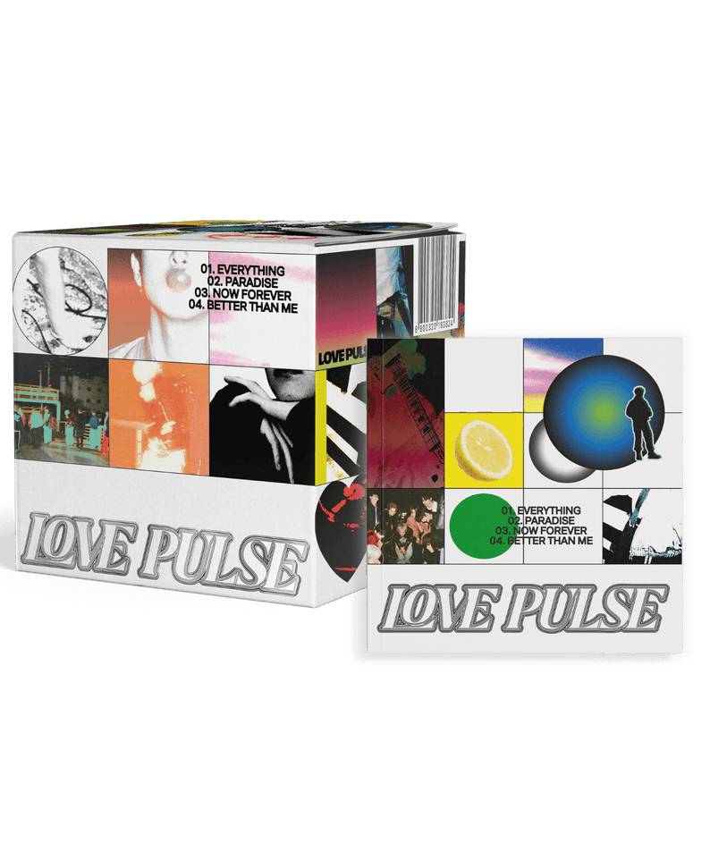 TREASURE - 3rd MINI ALBUM [LOVE PULSE] TEUME VER. - Album Kpop, couverture Love Pulse, pack photo sur fond noir