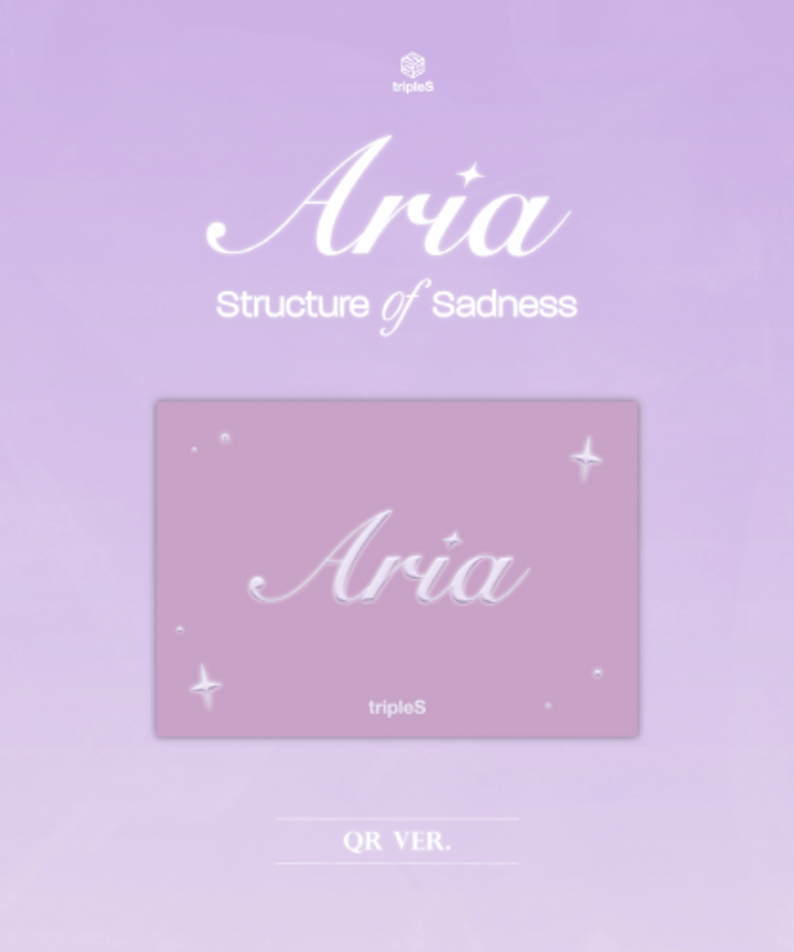 TRIPLES - [Aria ] (QR ver.) - Album Kpop : pochette violette “Aria”, étoiles, ambiance douce, design tripliQR.