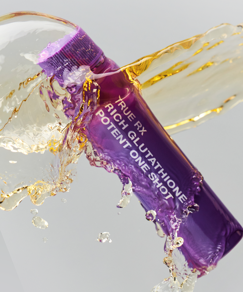 TRUE RX Rich Glutathione Potent One Shot 1 box (8 bottles) éclaboussure dynamique.