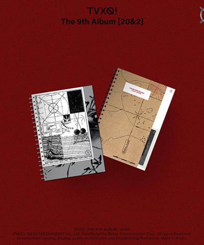 TVXQ! - 9th Album [20&2] (Photo Book Ver.) ( Set of 2 ) - Album Kpop, coffret avec 2 photo books sur fond rouge