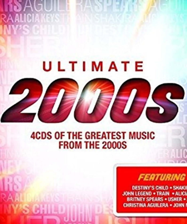 ULTIMATE 2000S - 4CDS OF THE GREATEST MUSIC <4 FOR 1> - Album Kpop, pochette 4CD, visuel pop 2000s avec artistes et étoiles