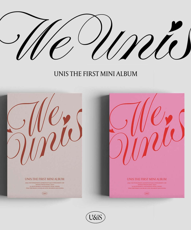 UNIS - The 1st Mini Album 'WE UNIS' (START ver./STORY ver.) (Random 1 of 2) - album Kpop, jaquette START & STORY sur fond clair.