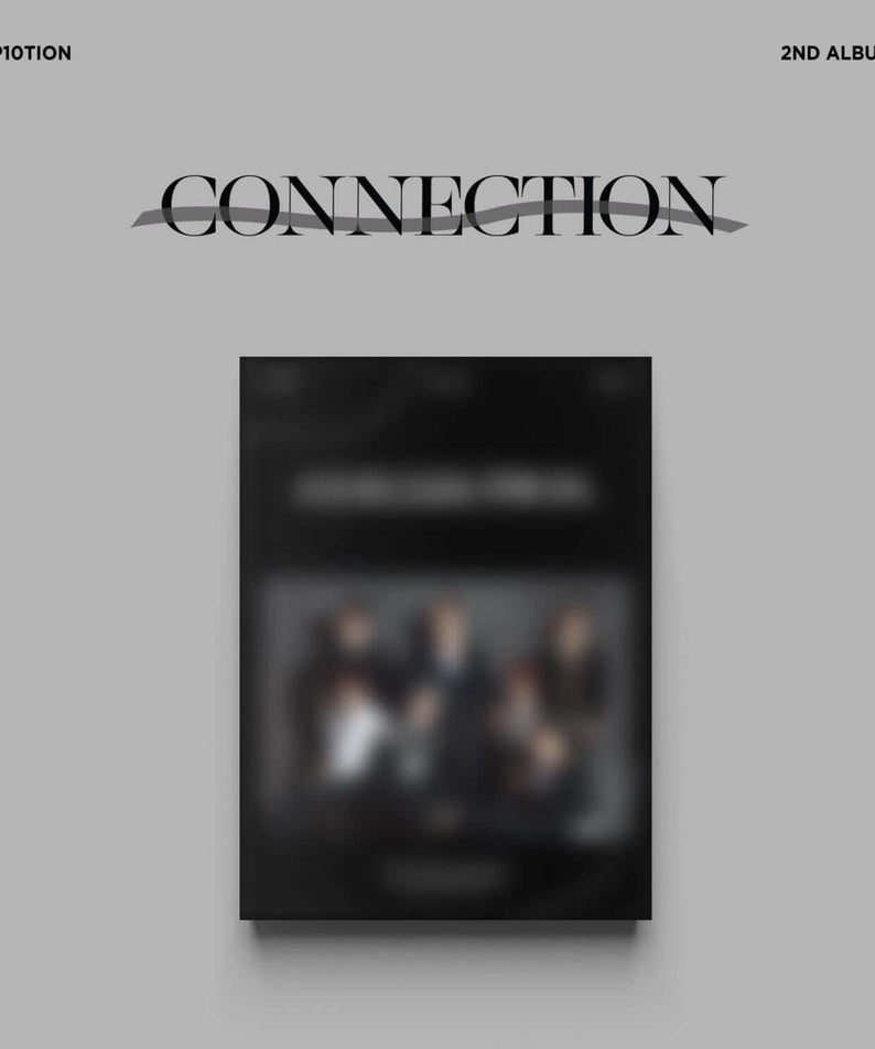 UP10TION - 2nd Album [CONNECTION (silhouette ver.)] - Album Kpop, pochette grise avec titre CONNECTION, visuel studio.