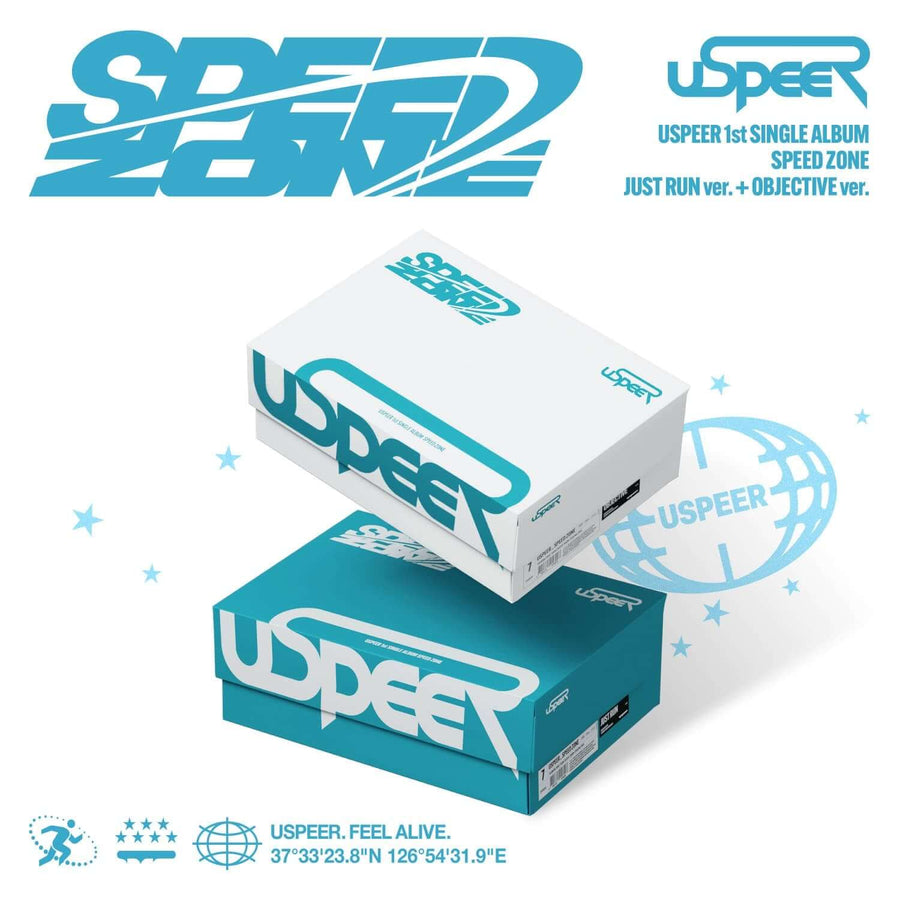 USPEER - 1st SINGLE ALBUM [SPEED ZONE] (OBJECTIFY/JUST RUN ver.) (Random 1 of 2) - Album Kpop