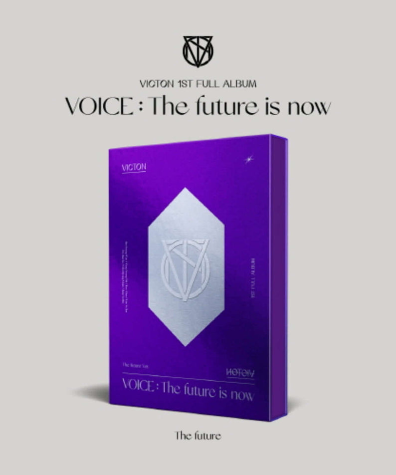 VICTON - 1st Album [VOICE : The future is now] - The future ver. couverture violet, logo VICTON, visuel album Kpop