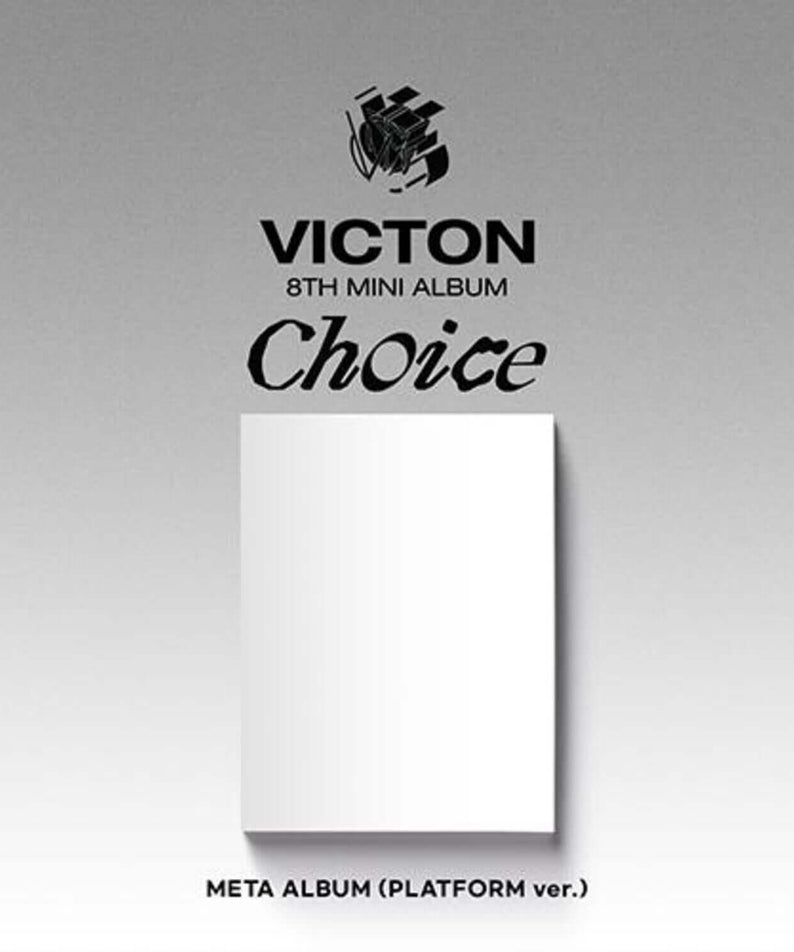 VICTON - 8th Mini Album [Choice] (Platform ver.) - Album Kpop, couverture “Choice” VICTON, fond gris et logo