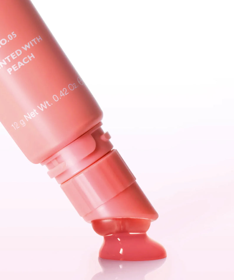 VIDIVICI Peptide Butter Tint Balm au parfum de pêche, hydratation et couleur douce pour les lèvres.