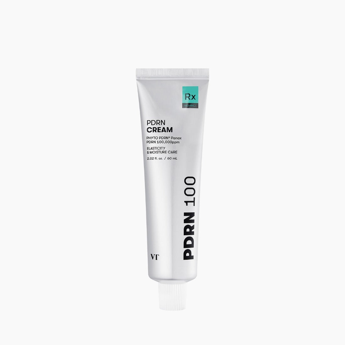 VT COSMETICS PDRN Cream RX 60ml, crème PDRN Rx en tube blanc sur fond clair, vue produit VT Cosmetics