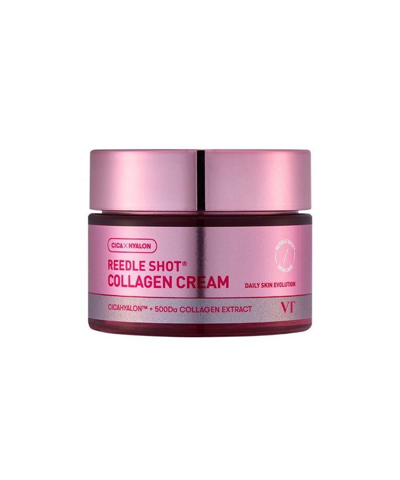 VT COSMETICS Reedle Shot® Collagen Cream - 50ml : crème au collagène, pot rose sur fond blanc