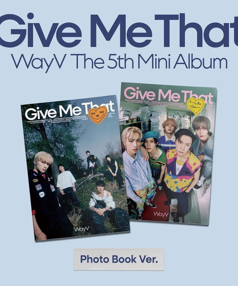 WAYV - 5th Album [Give Me That] (Photobook Ver.) (Set of 2) - Album Kpop, photobooks avec couvertures du groupe WayV