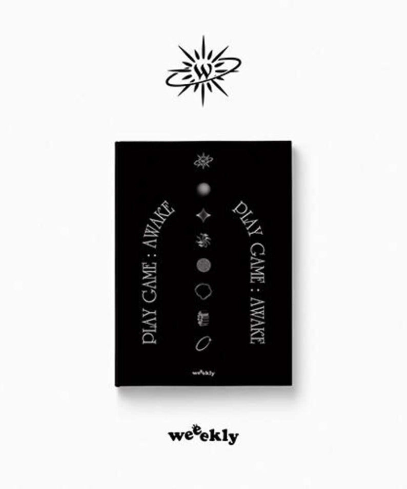 WEEEKLY - 1st Album [Play Game : AWAKE] Myself ver. - Album Kpop, visuel disque noir avec logo weeekly