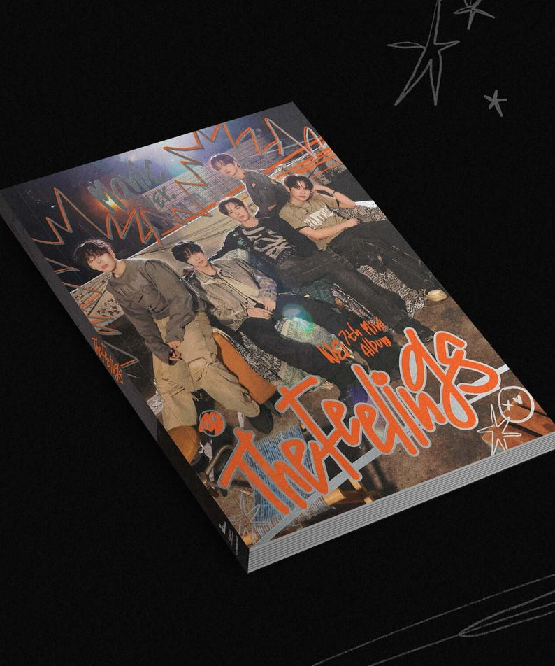 WEI - 7th Album [The Feelings] (Manic ver.) - Album Kpop : pochette sur fond noir, design audacieux et pop.