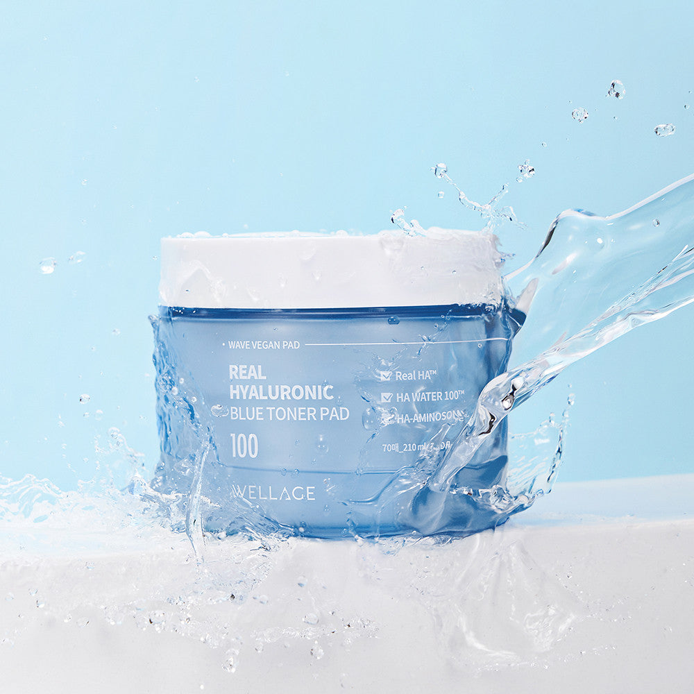 WELLAGE Real hyaluronic Blue Toner Pads 70 Sheets