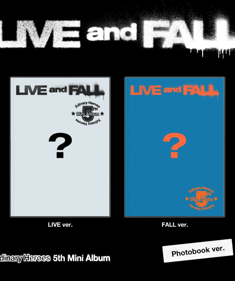 XDINARY HEROES - 5th Album [LIVE and FALL] (Set of 2) - Album Kpop : visuel coffrets LIVE/FALL, marque XDINARY HEROES