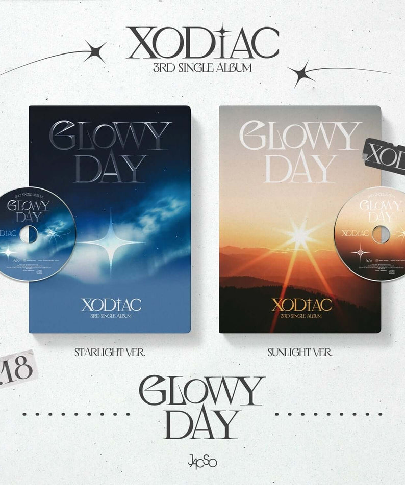 XODIAC - [GLOWY DAY] (STARLIGHT Ver. / SUNLIGHT Ver.) Set - Album Kpop, coffret avec albums et CD, visuel nuit/soleil