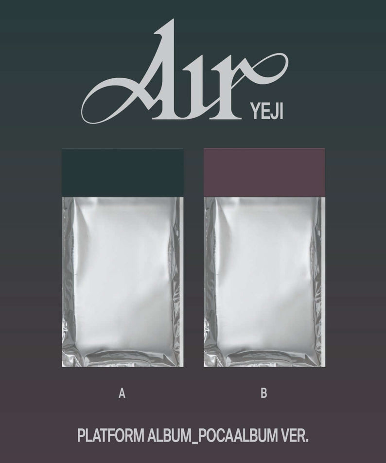 YEJI (ITZY) - 1st Album YEJI [Air] (PLATFORM ALBUM_POCAALBUM VER.) (Set of 2) k-pop, pochettes A/B sur fond sombre