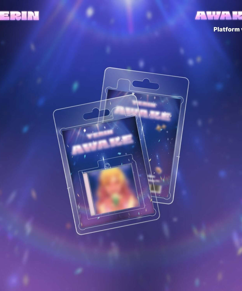 YERIN - 1st Single [Awake] - Album Kpop, visuel packaging “Platform ver.” sur fond bleu étoilé, album YERIN