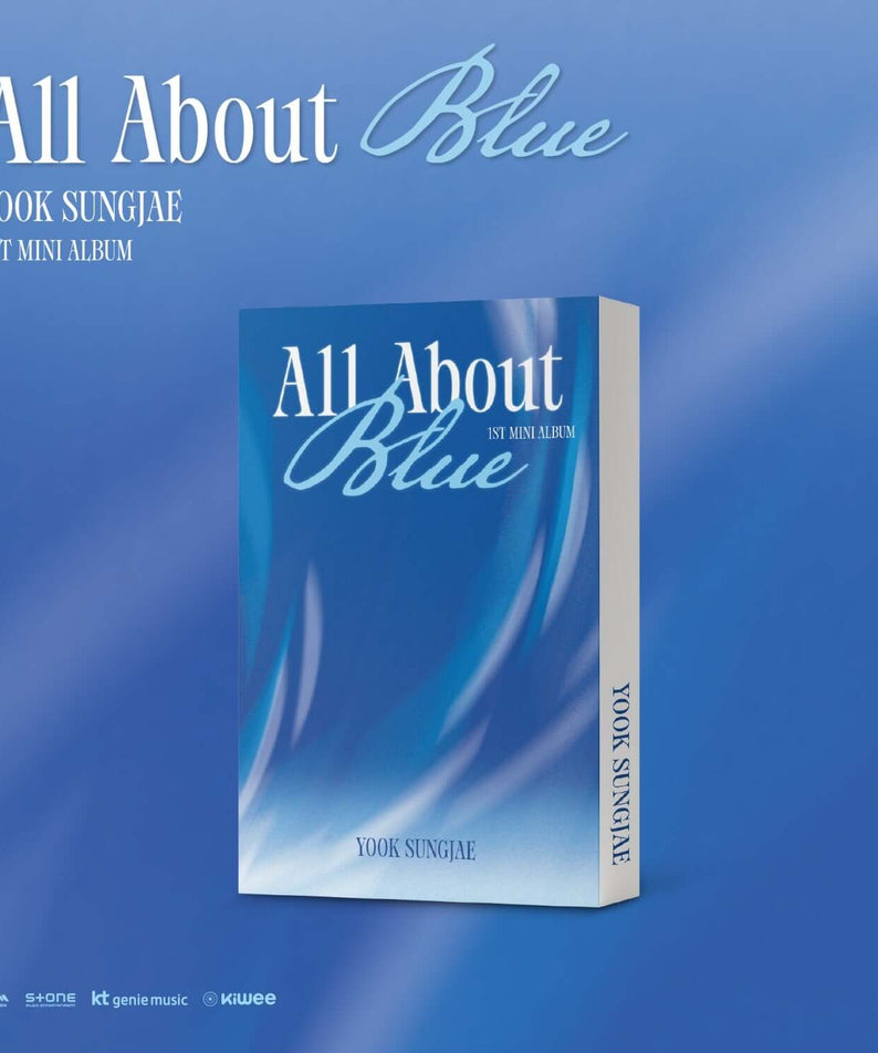 YOOK SUNGJAE - [All About Blue] (PLATFORM Ver.) - Album Kpop : pochette bleue sur fond bleu, visuel album officiel