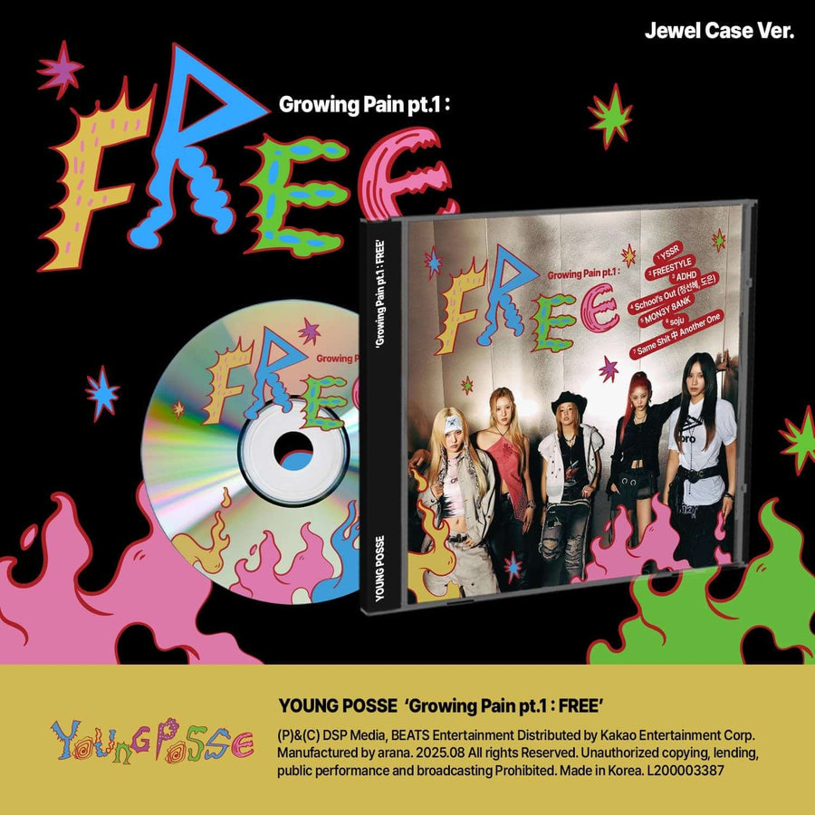 YOUNG POSSE - EP [Growing Pain pt.1 : FREE] (Jewel Case Ver.) - Album Kpop