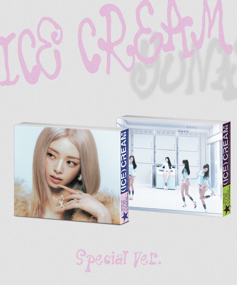 YUNA (ITZY) - [Ice Cream] (SPECIAL Ver.) (Set of 2) - Album Kpop, coffret avec visuel Ice Cream en studio.
