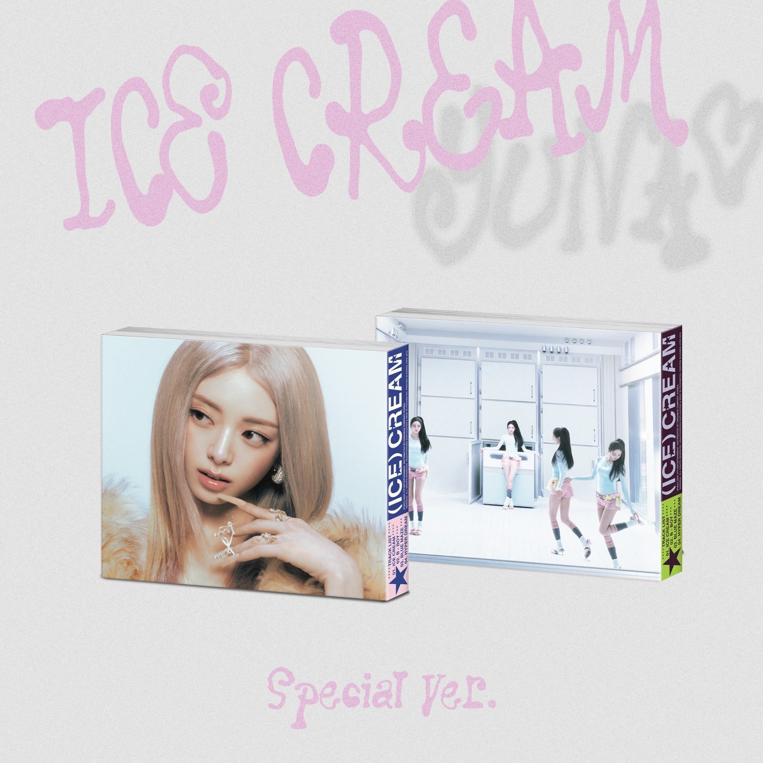 YUNA (ITZY) - [Ice Cream] (SPECIAL Ver.) (Set of 2) - Album Kpop, coffret avec visuel Ice Cream en studio.