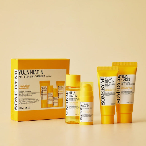 SOME BY MI Yuja Niacin Anti Blemish Starter Kit (Cleanser+Toner+Serum+Cream) disponible sur Ma petite Coree, ton Eshop 100% K-beauty en direct de Seoul