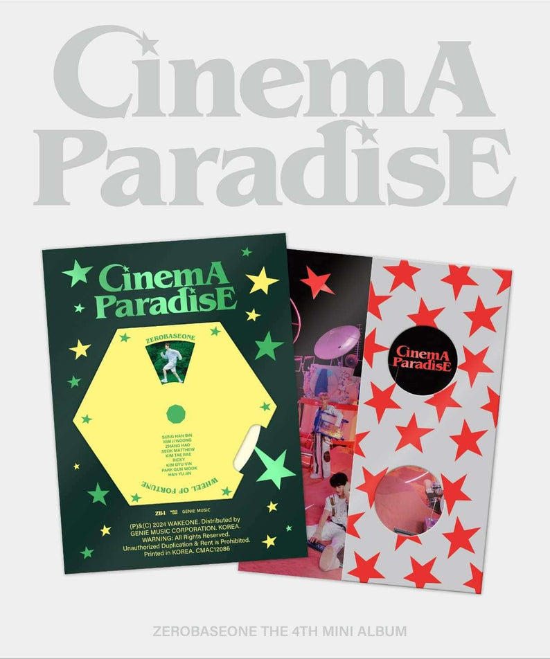ZEROBASEONE - 4th Album CINEMA PARADISE [ROMANCE Ver./SF Ver.] (Set of 2) : visuel coffrets album Kpop, fond Cinema Paradise
