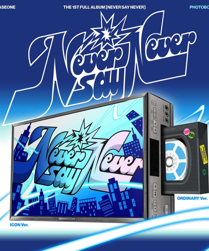 ZEROBASEONE - THE 1ST FULL ALBUM [NEVER SAY NEVER] PHOTOBOOK Ver. (ICON & ORDINARY) (Random) - Album Kpop, packshot visuel