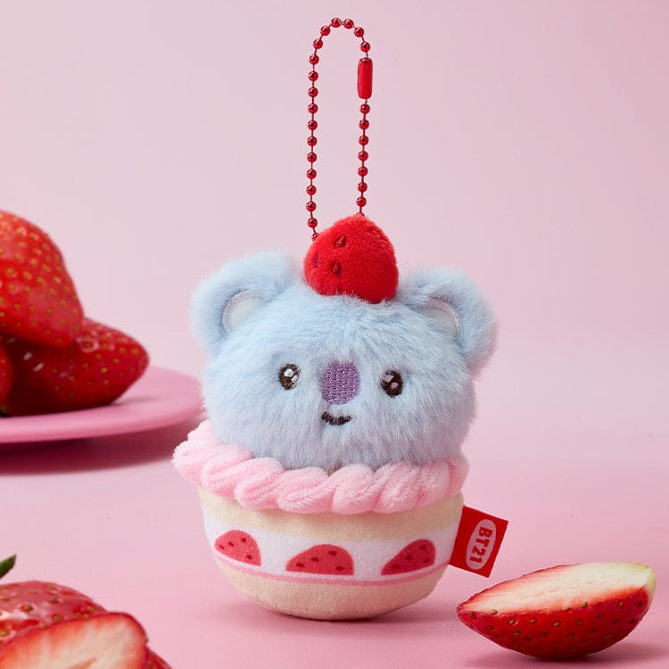 BT21  Strawberry Party Strawberry Tart Doll Keychain