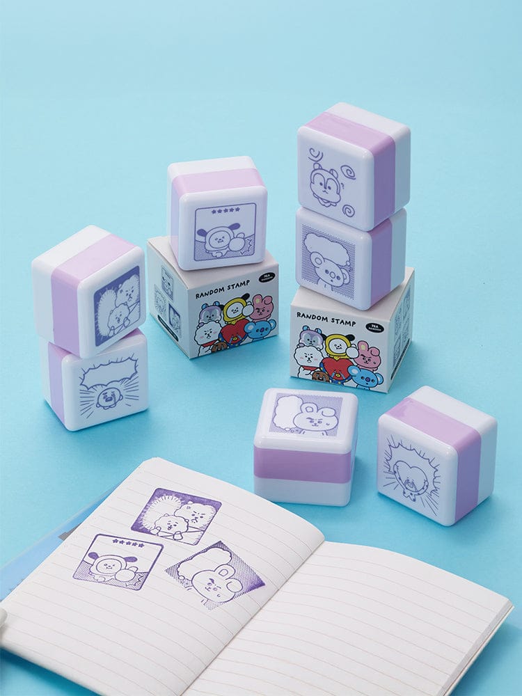 BT21 RANDOM SPEECH BUBBLE STAMP TODAY'S FACE (1P) LINE FRIENDS : tampons bulles de parole sur papier, pour bureau, école