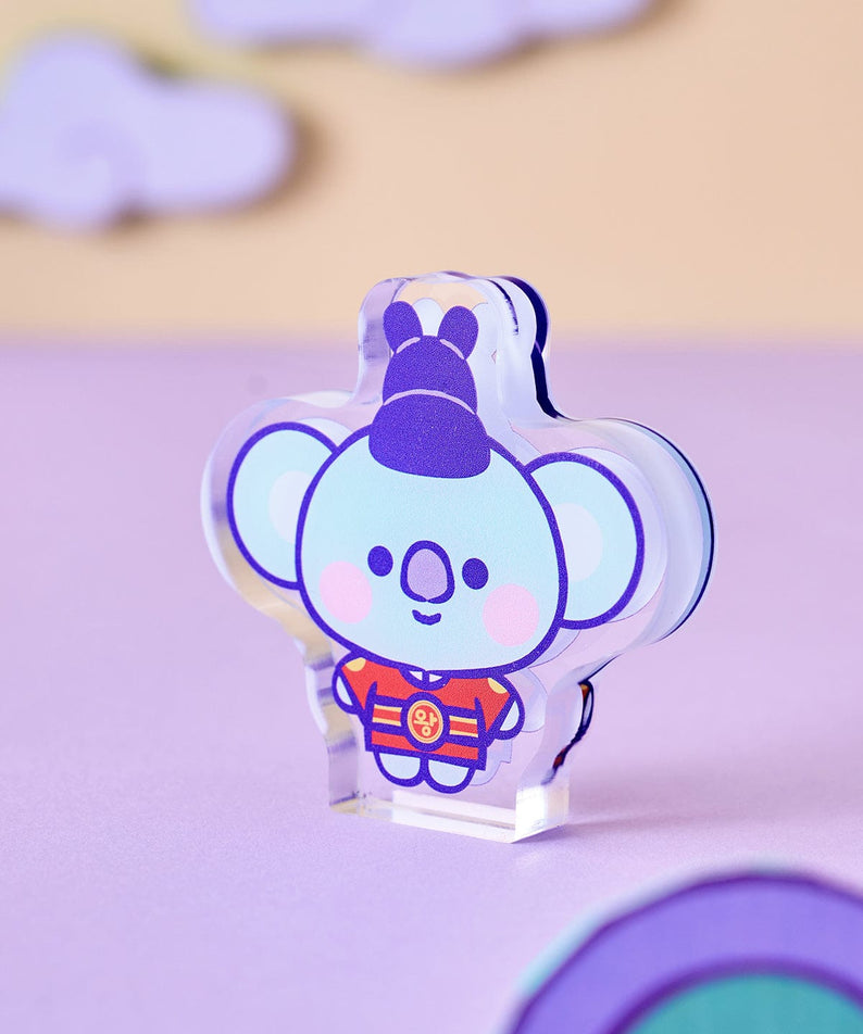 BT21 KOYA BABY MINI ACRYLIC STAND K-EDITION ver.2 : support acrylique KOYA sur bureau, décor papeterie LINE FRIENDS